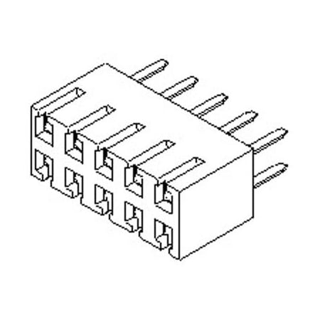 Molex Board Connector, 32 Contact(S), 2 Row(S), Female, Straight, 0.1 Inch Pitch, Solder Terminal, Black 15445832